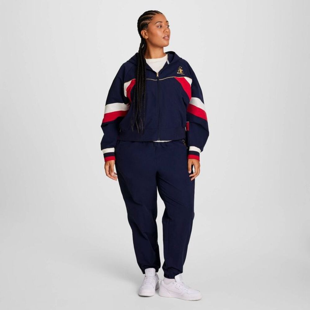 Champion - Women's Gold Medal Full Zip Nylon Hoodie Navy Blue - Picture 3 of 6